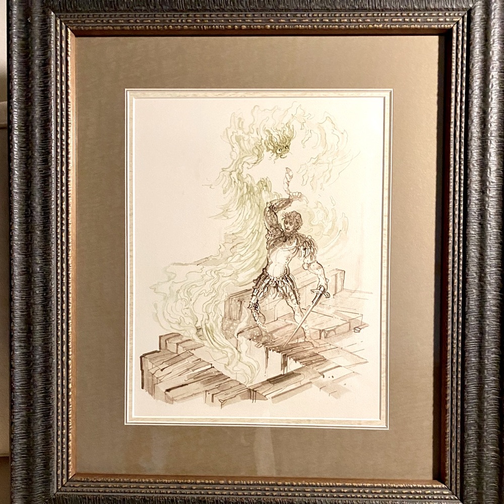Original 1967 Fabrizio Clerici Orlando Furioso Lithograph